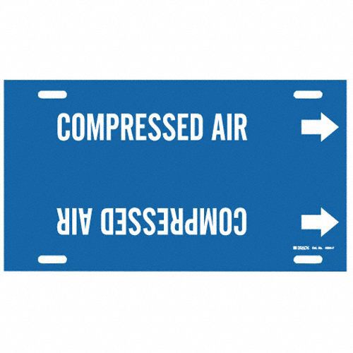 Pipe Marker Compressed Air 8in H 16in W