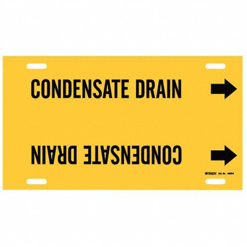 Pipe Mrkr Condensate Drain 10in H 24in W