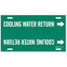 Pipe Mrkr Cooling Watr Rtrn 8in H 16in W