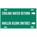 Pipe Marker Cooling Water Return 10in H