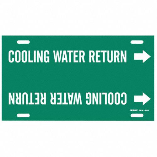 Pipe Marker Cooling Water Return 10in H