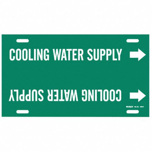 Pipe Mrkr Cooling Watr Sply 8in H 16in W