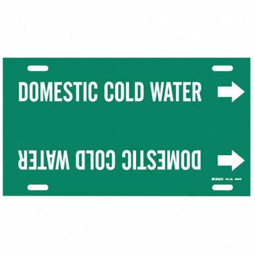 Pipe Mrkr Domstc Cold Watr 10in H 24in W
