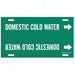 Pipe Mrkr Domstc Cold Watr 10in H 24in W