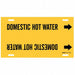 Pipe Mrkr Domestic Hot Watr 8in H 16in W