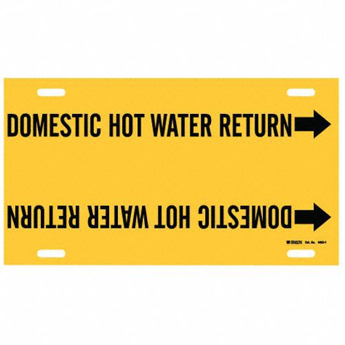 Pipe Mrkr Domestic Hot Watr Return 8in H