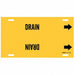 Pipe Marker Drain 10 in H 24 in W