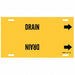 Pipe Marker Drain 10 in H 32 in W