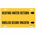 Pipe Marker Heating Water Return 10in H