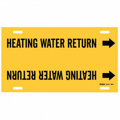 Pipe Marker Heating Water Return 10in H