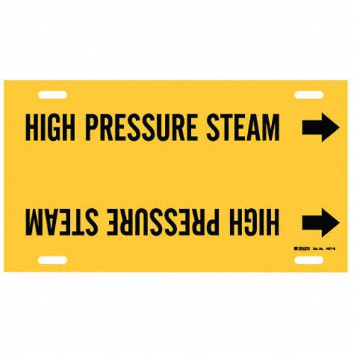 Pipe Mrkr High Prssr Steam 10in H 24in W