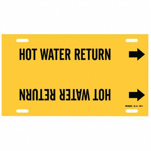 Pipe Markr Hot Water Return 8in H 16in W