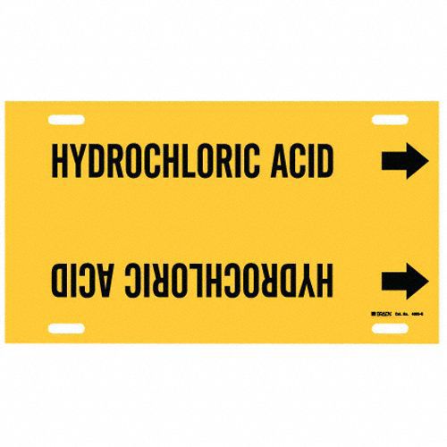 Pipe Mrkr Hydrchloric Acid 10in H 24in W