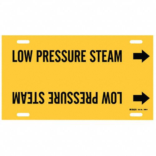 Pipe Mrkr Low Prssure Steam 8in H 16in W