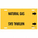 Pipe Marker Natural Gas 8 in H 16 in W