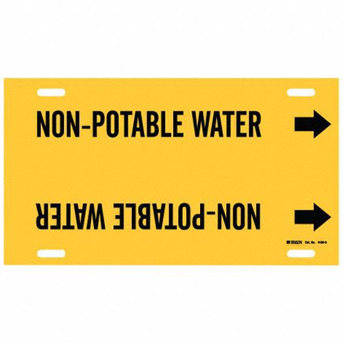Pipe Mrkr Non-Potable Watr 10in H 32in W