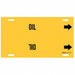 Pipe Marker Oil 10 in H 32 in W