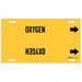 Pipe Marker Oxygen 8 in H 16 in W