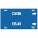 Pipe Marker Oxygen 10 in H 24 in W