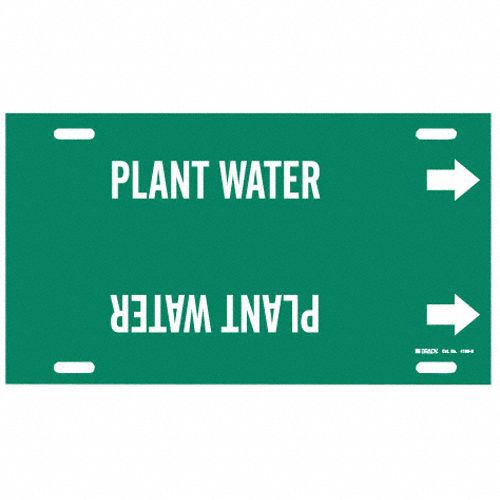 Pipe Marker Plant Water 10 in H 32 in W
