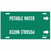 Pipe Marker Potable Water 10in H 32in W