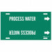 Pipe Marker Process Water 8 in H 16 in W