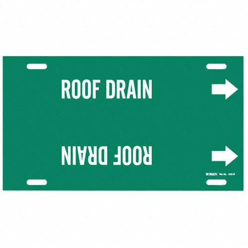 Pipe Marker Roof Drain 10 in H 24 in W