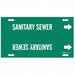 Pipe Marker Sanitary Sewer 10in H 24in W