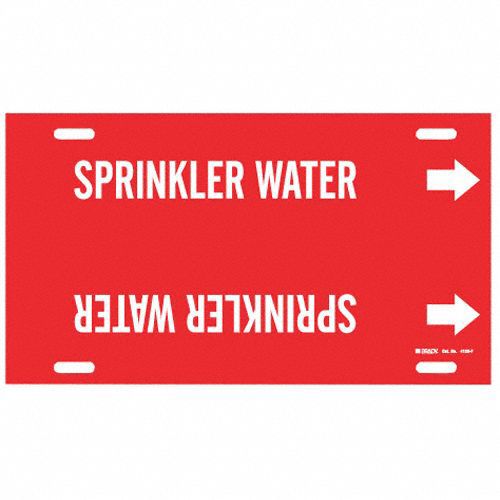 Pipe Marker Sprinkler Water 8in H 16in W