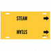 Pipe Marker Steam 8 in H 16 in W