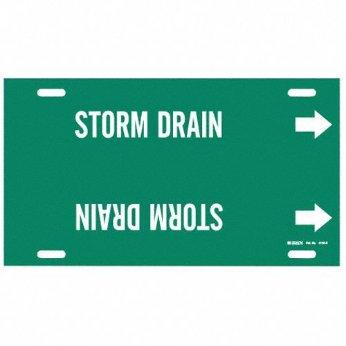 Pipe Marker Storm Drain 10 in H 24 in W