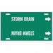 Pipe Marker Storm Drain 10 in H 24 in W