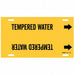 Pipe Marker Tempered Water 8in H 16in W