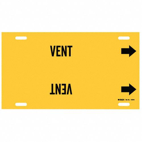 Pipe Marker Vent 10 in H 24 in W