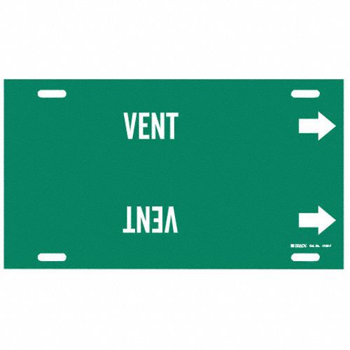 Pipe Marker Vent 8 in H 16 in W
