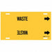 Pipe Marker Waste 10 in H 32 in W