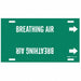 Pipe Marker Breathing Air 10in H 24in W
