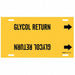 Pipe Marker Glycol Return 8 in H 16 in W