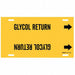 Pipe Marker Glycol Return 10in H 24in W