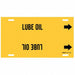 Pipe Marker Lube Oil 10 in H 24 in W