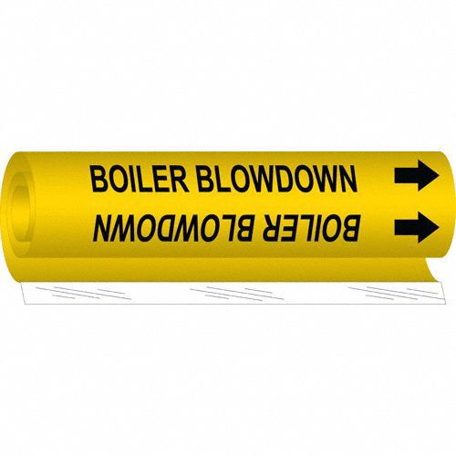 Pipe Marker Boiler Blowdown 5in H 8in W