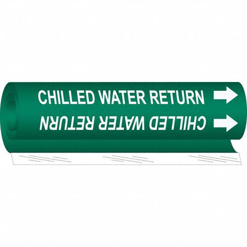 Pipe Mrkr Chilld Water Retrn 5in H 8in W