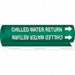 Pipe Mrkr Chilld Water Retrn 5in H 8in W