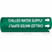 Pipe Mrkr Chilld Water Spply 5in H 8in W