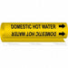 Pipe Mrkr Domestic Hot Water 5in H 8in W