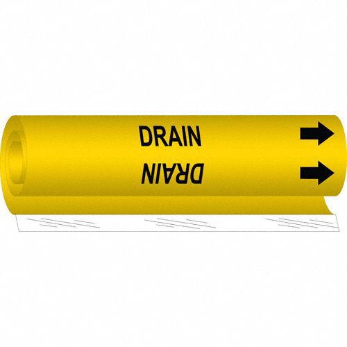 Pipe Marker Drain 5 in H 8 in W