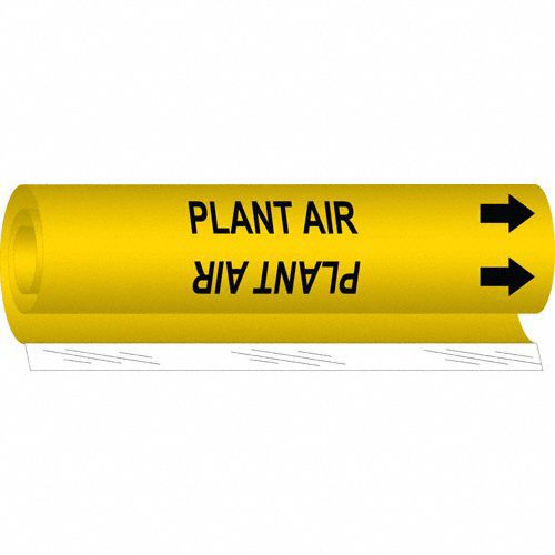 Pipe Marker Plant Air 5 in H 8 in W