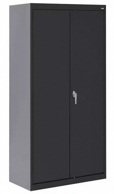 Storage Cabinet 72 x36 x24 Black 4Shlv
