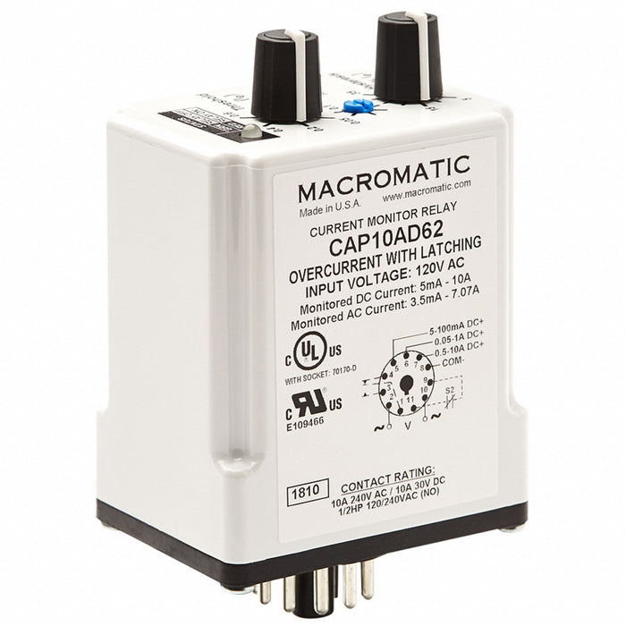 CurrentSensor Relay 10A 120VAC 11Pins