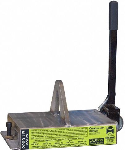 Lifting Magnet 2200 lb Flat Cap 11 1/4 L